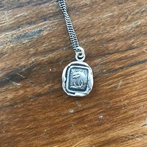 Pyrrha Anchor talisman “Je Console” necklace